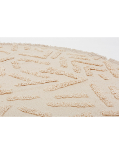 Alfombra hilos trazos beige... 2