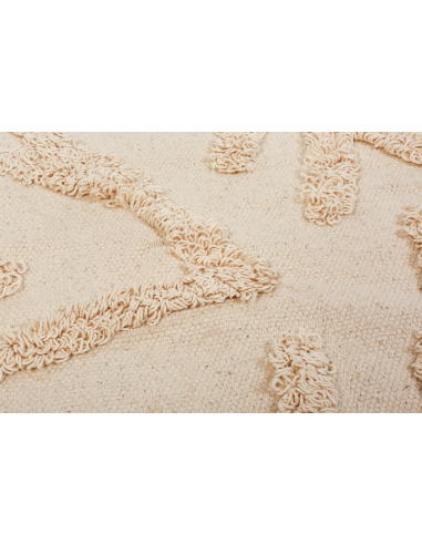 Alfombra hilos trazos beige Ø 150 cm