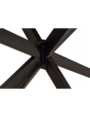 Mesa de comedor acacia y metal 200 cm