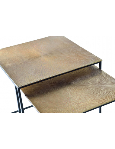 Set 2 mesas de centro nido metal y...