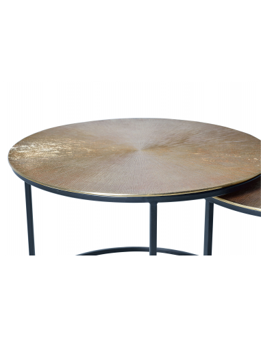 Set 2 mesas de centro nido metal y...