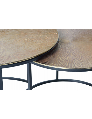 Set 2 mesas de centro nido metal y...