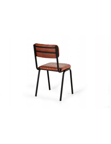 Set dos Sillas en piel y metal retro