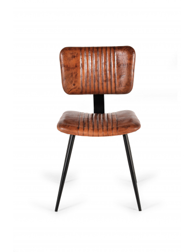 Set dos Sillas de comedor en piel y...