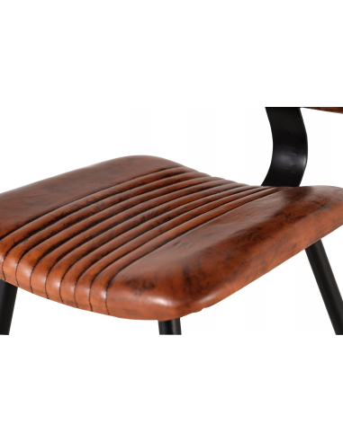 Set dos Sillas de comedor en piel y...