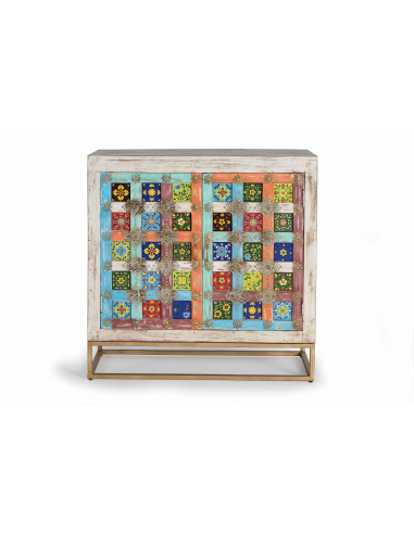 Aparador dos puertas multicolor base...