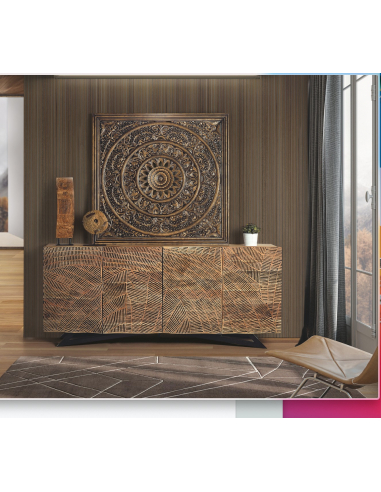 Aparador cuatro puertas en acacia...