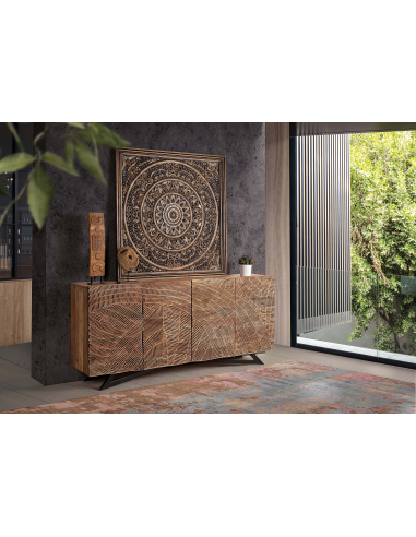 Aparador cuatro puertas en acacia...