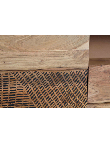 Aparador en acacia tallado a mano