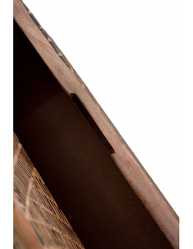 Mesita de noche dos cajones en acacia...