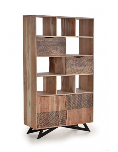 Librería en acacia tallada...