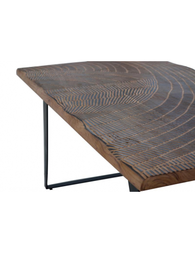 Mesa de comedor madera de acacia y metal