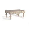 Mesa de centro rectangular tallada a mano | Kasas Decoración
