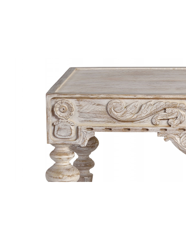 Mesa de centro rectangular tallada a...