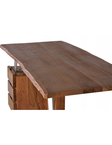 Escritorio madera y metal con tres...