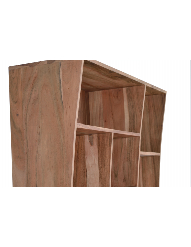 Librería madera de acacia curva