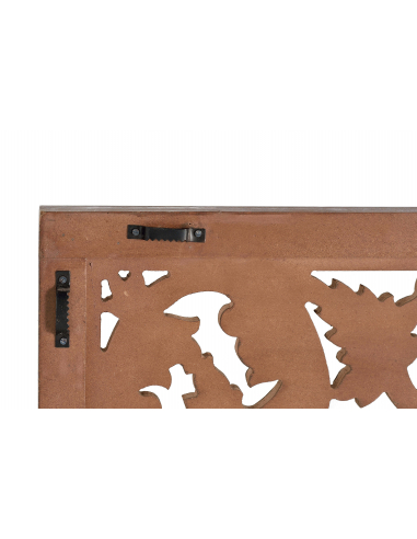 Cabecero madera natural tallado a mano