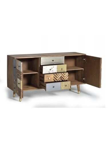 Cómoda dos puertas y cuatro cajones...