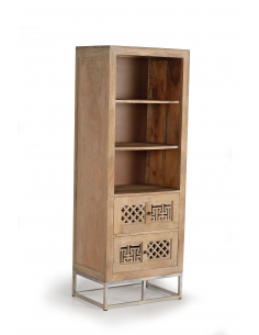 Librería madera tallada y...