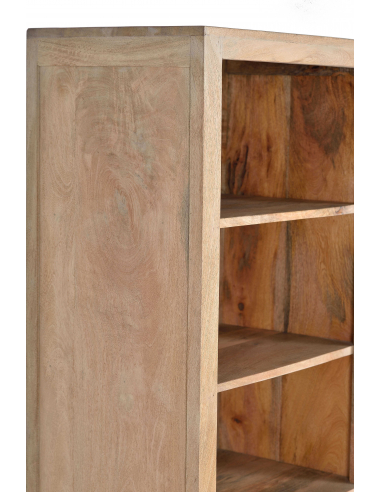 Librería madera tallada y metal