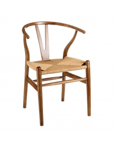 Silla marrón madera de abedul