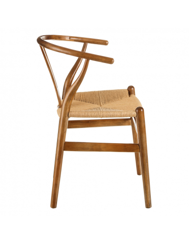 Silla marrón madera de abedul