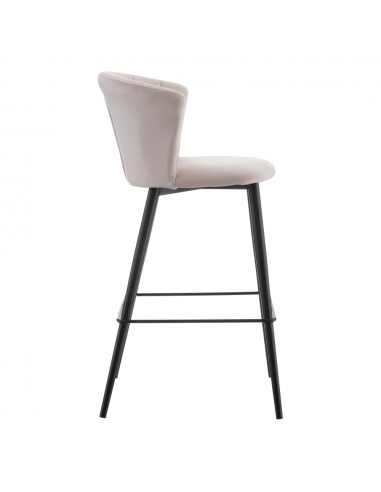 Set dos Taburetes terciopelo rosa metal