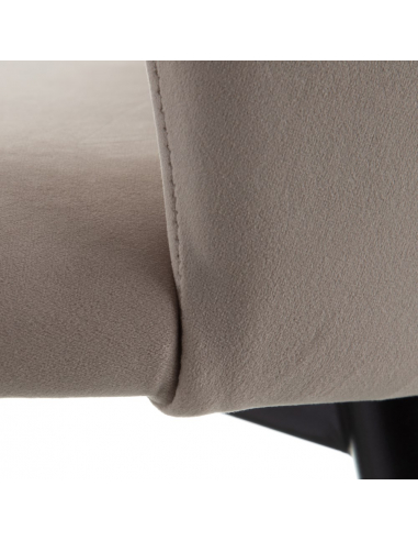 Taburete terciopelo gris metal