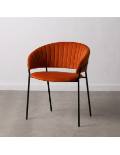 Set dos Sillas teja metal y...