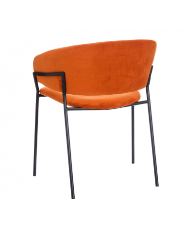 Set dos Sillas teja metal y terciopelo