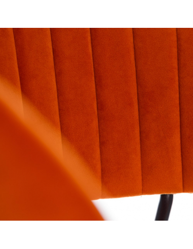 Set dos Sillas teja metal y terciopelo