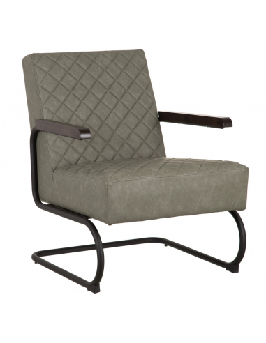 Sillón verde metal y símil piel Sillón verde metal y símil piel