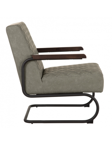 Sillón verde metal y símil piel Sillón verde metal y símil piel