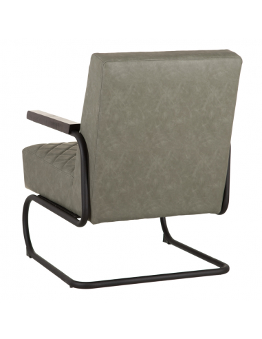 Sillón verde metal y símil piel Sillón verde metal y símil piel