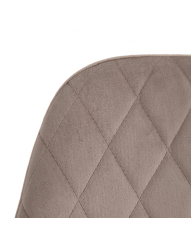Set cuatro Sillas beige metal-terciopelo