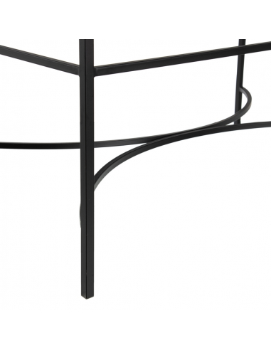 Mesa centro negro metal y cristal...