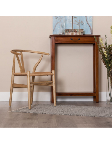 Silla natural madera de olmo decoración
