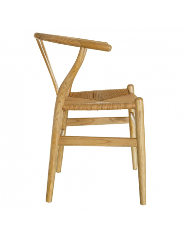 Silla natural madera de olmo decoración