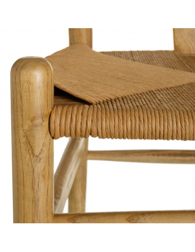 Silla natural madera de olmo decoración