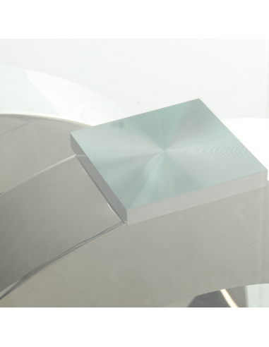 Mesa de rincón con pie de metal con...