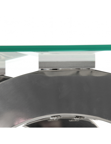 Mesa de rincón con pie de metal con...