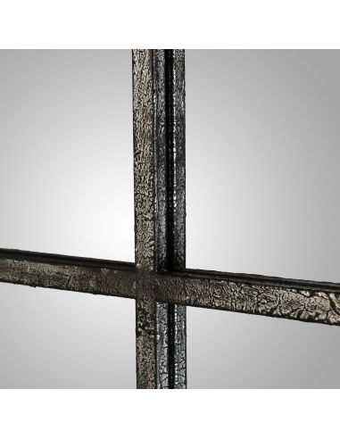 Espejo metal negro,metal y hierr