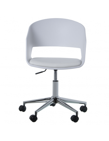 Set 2 taburetes polipiel blanco