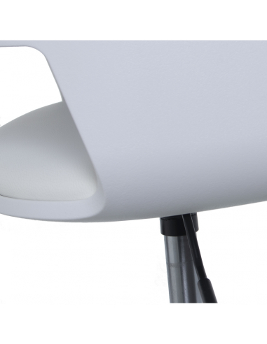 Set 2 taburetes polipiel blanco