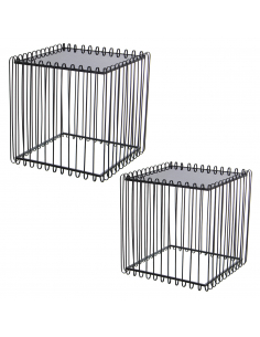 Set 2 mesas metal negro con...