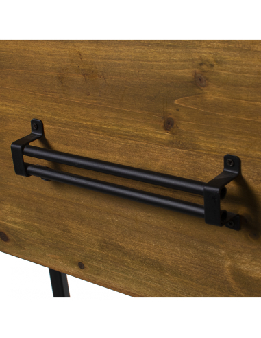 Consola Madera y Metal dos Cajones