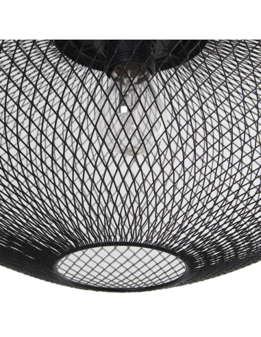 Lámpara de techo metal malla negro