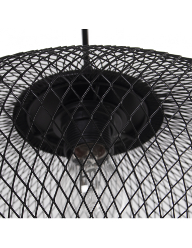 Lámpara de techo metal malla negro