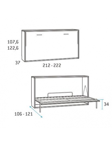 Cama abatible horizontal