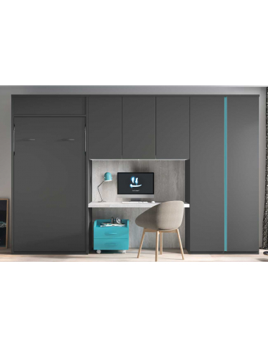 Cama abatible vertical con altillo